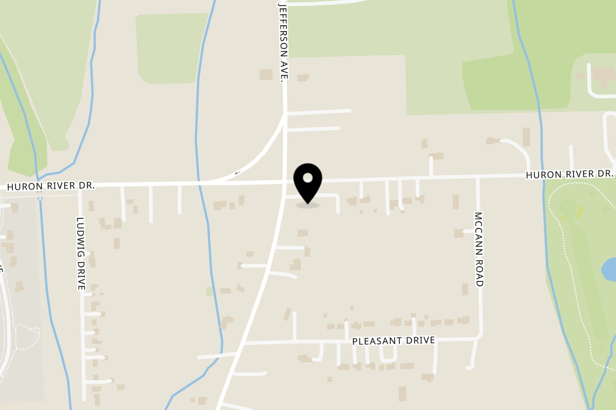 Map showing the location of Si Senor Mexican Restaurant on 33019 W Jefferson Ave in Brownstown Township
